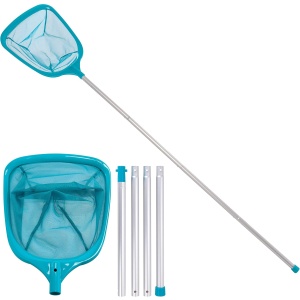 U.S. Pool Supply Professional Swimming Pool Leaf Skimmer Net with Deep Bag - Heavy Duty Rake for Fast Cleaning of the Finest Debris, Silt - Durable, Strong, Lightweight Aluminum Frame